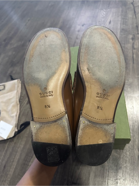 Gucci Brown Leather Horsebit Penny Loafers main image 5
